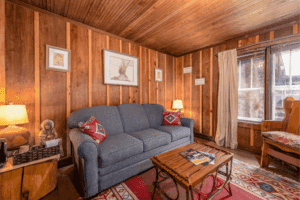 glen_choga_Lodge_Nantahala_NC_Hotel_Nantahala_Suite - Glen Choga Lodge Image of couch and living area in nantahala hotel suite at glen choga lodge